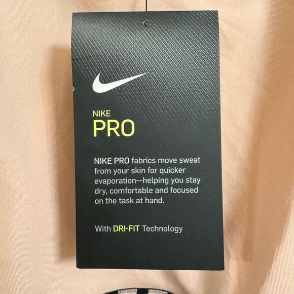 Nike Pro Intertwist Cropped Tank Top Black Light Pink Small NWT - Picture 6 of 13